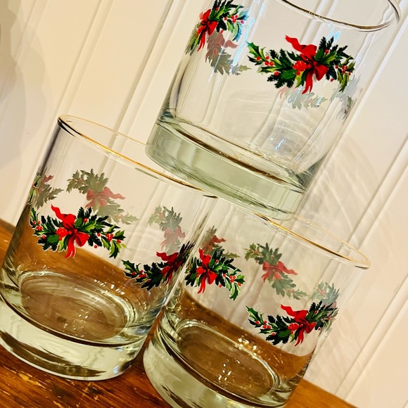 Vintage Pfaltzgraff Christmas Heritage Rocks Glasses Retired - Picture 3 of 3
